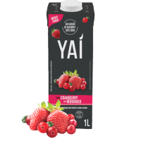 YAÍ SUCO CRANBERRY C/ MORANGO 1L